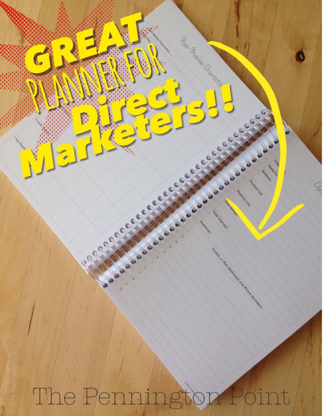 A great planner for direct marketing business builders!!