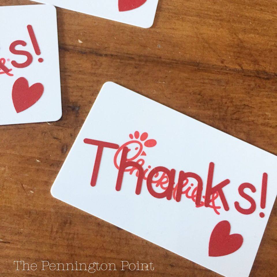 A fun way to use your Cricut for a thank you gift card! #spon
