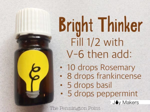 An oil blend you can make yourself to help when you're studying or doing mental work!